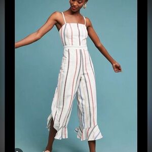 White Anthropologie jumpsuit